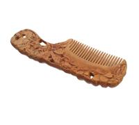 Veemoon Peigne Compact Bois De Santal à Dents Fines Peigne De Massage Pour Cheveux Accessoire Décoratif