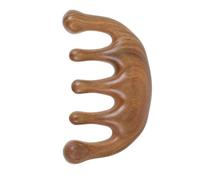 Veemoon Peigne de Massage Bois de Santal Naturel pour Surface et Dents Arrondies Outil Relaxant Multi Usage pour Soins Peau et Cheveux