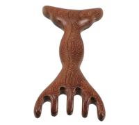 Veemoon Peigne De Massage Du Cuir Chevelu En Bois De Santal, Masseur Capillaire Manuel Double Tête, Petit Outil Gua Sha Pour Soin Des Cheveux Et Croissance, Usage Quotidien