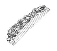 Veemoon Peigne de Massage pour Chevelu Outil de Coiffure Peigne de Voyage pour Cheveux et Barbe Design avec Gravures de Dragon et Phénix