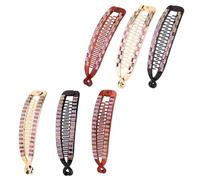 Veemoon Peignes à Cheveux à Clipser Lot de 6 Forme Ergonomique et Antiglisse Accessoires Coiffure Femme pour Sport et Activités