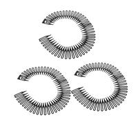 Veemoon Peignes à Cheveux à Ressort Circulaire 3 Pièces Noir Flexible Femme Usage Quotidien Serrage-tête Pour Dompter Les Frisottis Et Coiffures Diverses