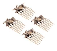 Veemoon Peignes à Cheveux Faciles à Mettre Retirer Or Vintage Lot de 4 Motif Abeille, Accessoires de Coiffure Élégants pour Mariage et Dîners