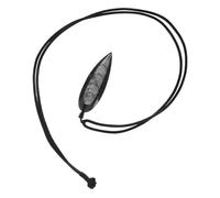 Veemoon Pendentif Collier Pierre D’orthocère Fossile Grosse Taille, Accessoire en Pierre Brute Polie, Bijou Éducatif pour Passionnés D’histoire et Collectionneurs, Présent Original