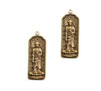 Veemoon Pendentif En Laiton Bouddha Six Mots Porte-clés Décoration Unique Lot De 2 Accessoire Léger Bouddhiste Unisexe Paquet à Dos Et Paquet à Main Voyage Présent