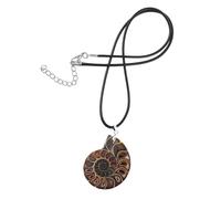 Veemoon Pendentif en pierre en spirale spécimen de conque de coquillage spécimen de bijoux d'ammonite Charmes d'ammonite pour collier Fossile de conque naturel
