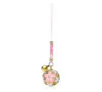 Veemoon Pendentif Sakura Émaillé avec Clochettes Accessoire Suspendu pour à Dos et Porte Clés et pour et Voyages