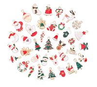 Veemoon Pendentifs de Noël Breloques Alliage à Motifs de Dessins Animés pour Création de Bijoux Lot Couleur Aléatoire Style Aléatoire