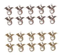 Veemoon Pendentifs Dragon En Métal Pour Diy 20pcs Alliage Vintage Pendentif Unisexe Bijoux Faits Main Pour Anniversaire Mariage Noël