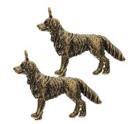 Veemoon Pendentifs En Laiton Vintage En Forme De Chien - Lot De 2 Accessoires Pour Création De Bijoux Et Décorations Élégantes