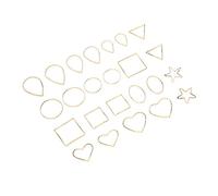 Veemoon Pendentifs Géométriques Créatifs 22 Pcs pour Fabrication de Bijoux, Accessoires DIY Légers en Alliage Brillant, Motifs Variés, Kit pour Boucles D’oreilles et Style Aléatoire