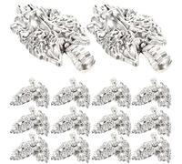 Veemoon Pendentifs Tête de Loup Breloques pour Fabrication Bijoux Diy, 50 Pièces en Alliage Argenté Ancien, Loisirs Créatifs pour Artisans, Création Colliers et Bracelets, Présent