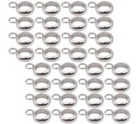 Veemoon Perles de Bélière en Acier Inoxydable 100 Pcs Anneaux D’Espacement 4X6X2 MM Accessoires pour Création de Bijoux DIY Breloques pour Bracelets et Colliers Artisanaux