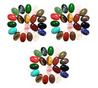 Veemoon Perles En Pierre De Cabochon Ovales En Quartz Semi-précieuses - 5 Pièces Pour La Fabrication De Bijoux Couleurs Variées