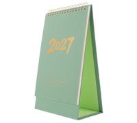 Veemoon Petit calendrier de bureau 2027, reliure spirale, idéal pour la | Mini agenda mensuel sur pied de 24 x 14 x 8 cm, année complète, inscriptible, design artistique idéal pour les petits