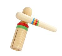 Veemoon Petit Instrument de Percussion en Bois 2 Pièces avec Baguettes, Musical Éducatif pour Garçon et Filles, Tube Sonore à Rainures, Léger et Portable, Apprentissage et Éveil Musical