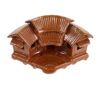 Veemoon Petite Micro-Maison en Céramique Cottage Vintage pour Micro Paysage | Finition Artisanale Réaliste, Format Portable, Usage Bureau et Extérieur, pour Pot de Fleur