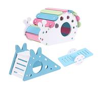 Veemoon Petits Animaux 3pcs Maison de Cachette pour Hamster en PVC Balançoire et Bascule pour Exercice et Prévention de L'obésité