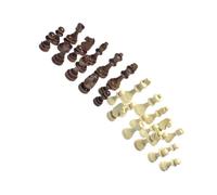 Veemoon Pièces D'échecs en Bois 32 Pcs, Jeu D'échecs International, Pièces Élégantes Marron et Blanc 3 Pouces, Accessoires pour Jeu de Société, Éducatif pour Réflexion et Logique