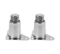 Veemoon Pieds de Meuble Réglables en Acier Inoxydable 10-13,5 Cm, Lot de 2 Sets avec Tige 16 Mm et Triangle de Fixation, Supports Robustes pour Armoires, Tables et Cuisinières