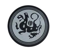 Veemoon Pierre à Encre Ronde 4 Pouces avec Couvercle pour Calligraphie Chinoise Plaque à Encre Sumi pour Peinture Traditionnelle Outil Léger et Solide pour Apprentissage Artistique