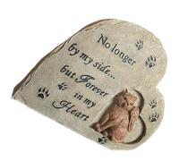 Veemoon Pierre Commémorative en Résine pour Chat de Cœur, Statuette Délicate pour Jardin Extérieur, Souvenir Solide pour Animaux de Compagnie Disparus