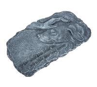 Veemoon Pierre Commémorative pour Animaux Résine Statue Ange pour Chien et Chat Ornement Jardin Extérieur Étanche Plaque Souvenir pour Tombe Animal de Compagnie