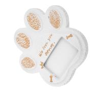 Veemoon Pierre Tombale pour Chien en Métal Blanc Fait Main 15 X 15 Cm, Plaque Commémorative Extérieure Solide pour Animaux de Compagnie, pour Jardin et Espace Funéraire, Mémorial Chiens,