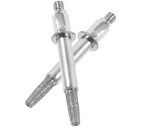 Veemoon Pierres à Affûter pour Tronçonneuse 2 Pcs, Meules 4.8 Mm Hexagonales, Meules Diamantées Grain Émeri et Fer, Outil D'affûtage Manuel Compact pour Entretien Chaîne, Usage Jardin