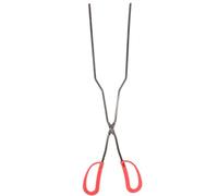 Veemoon Pince à Barbecue en Fer Tête Plate, Outil Multifonction pour Cheminée et Feu de Camp, Pince à Charbon D’extérieur Robuste pour Camping et Cuisson en Plein Air