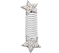 Veemoon Pince à Cheveux Étoiles Invisibles Blanches Peigne Fixateur Élastique Léger pour Coiffure sans Trace Accessoire de Finition pour Maquillage Spa et Soins Visage Accessoires