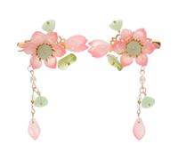 Veemoon Pince à Cheveux Traditionnelle Chinoise Délicate Décoration à Pampilles Faites Main Fleur en Alliage Légère et Confortable pour Garçon et Filles pour Fêtes Hanfu