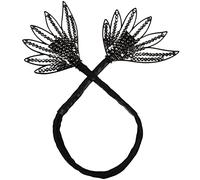 Veemoon Pince à Chignon Décorative Accessoire de Coiffure Pratique pour Créer des Chignons Élégants Un Instant pour Sports Sorties Événements Spéciaux Noir