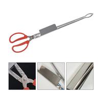 Veemoon Pince à Crabe Antidérapante 52 CM en Métal Multifonction Tête Courbée Outil Professionnel pour Anguille Loche et Crustacés Usage Pêche Cuisine