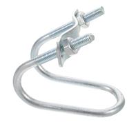 Veemoon Pince de Fixation Transversale pour Panier de Toit, Tubes Ronds | Acier Galvanisé Argenté, Compatible Tubes Ronds 3cm et Carrés 2,5cm, Charge Lourde
