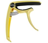 Veemoon Pince pour Guitare Multifonction Dorée Capo pour Guitares Acoustiques Folk et Électriques Compact Compatible Cordes Acier et Nylon pour Moduler le Son Jeu en Concert ou Répétition