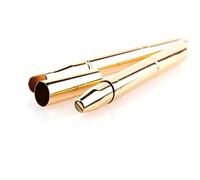 Veemoon Pinceau à Lèvres Rétractable Double-embout Portable Brosse Fine Et Dense Pour Maquillage Précis Accessoire Compact Pour Femmes Et Débutantes or