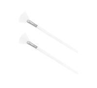 Veemoon Pinceau de Masque en Éventail en Bois Blanc Lot de 2 Brosse de Maquillage pour Soins Peau pour Application de Masques Design Pratique pour Zones Difficiles