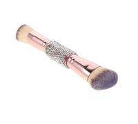 Veemoon Pinceau Fond de Teint Double-embout avec Poignée Brosse Maquillage pour Fond de Teint Liquide et Blush Poils Doux pour Application Uniforme et Contouring Outil Portable et