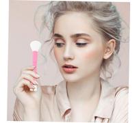 Veemoon Pinceau Maquillage Double Embout Pour et Highlighter Brosse Visage Multifonctionnelle Blush et Contouring Portable Rose