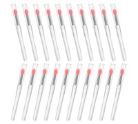 Veemoon Pinceaux en Silicone Réutilisables pour Nail Art 20 Pièces Bâtonnets Applicateurs Effet Miroir Holographique Couleur Rose Transparent Kit Accessoires Manucure pour Poudre à