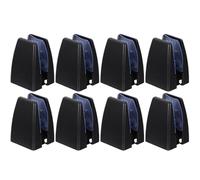 Veemoon Pinces pour Support en Stabilité Noir 8pcs Abs Panneaux de Verre pour Forte D'étagère de Séparation Création D'espaces Bureau et de Travail Privés