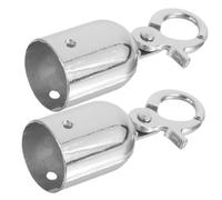 Veemoon Piton à Visser Facile à Installer sans Outils en Acier Inoxydable Argenté Embouts de Cordon D'arrêt Crochet Lot de 2 Pièces pour Balustrades et Deck