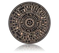 Veemoon Planche Divinatoire Ronde en Bois Naturel, Grosse Taille L, Plateau Énergétique pour Pendule de Radiesthésie, Fournitures Ésotériques et Conseils Spirituels, Outil et Tarot