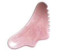 Veemoon Planche Gua Sha Résine Forme Cœur avec Dents Outil Massage Visage et Corps pour Soulagement Musculaire Spa Massager Portable et Adapté Jambes Dos Cou et Épaules