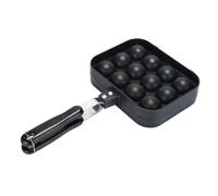 Veemoon Plaque de Cuisson Double Face 12 Trous pour Takoyaki et Escargots en Alliage d'Aluminium Antiadhésive Usage Domestique Compatible Cuisson Œufs de Caille Facile à Nettoyer et