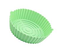 Veemoon Plaque de Cuisson en Silicone Réutilisable 19 Cm pour Friteuse à Air Chaud Tapis Antiadhésif Bleu pour Fond de Four Revêtement de Cuisson Compatible Airfryer Pratique