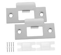 Veemoon Plaques de Gâche en Acier Inoxydable 1,5 Pouce Kit Renforcement Porte D'entrée Sécurité Pêne Dormant 2 Pièces Rénovation Serrure Maison