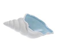 Veemoon Plat à Bijoux en Céramique Forme Coquillage Conque, Organisateur Décoratif pour Bagues et Bibelots, Plateau Décor Maison Style Méditerranéen, Rangement Accessoires Small