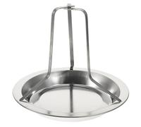 Veemoon Plat à Rôtir Poulet en Acier Inoxydable 1 Pièce, Grille Antiadhésive Multifonction Portable pour Barbecue Extérieur, Support de Rôtissage pour Camping et Pique-niques